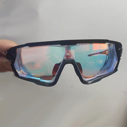 一体式骑行眼镜定制异形切割镜片加工适用高特67013配近视自备框