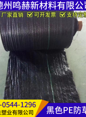 PET黑色防草布园艺地布除草布pet温室大棚苗圃花卉盖草席可用10年