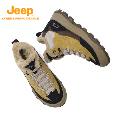 JEEP吉普雪地靴男款2024新款加绒保暖户外防水防滑东北高帮大棉鞋