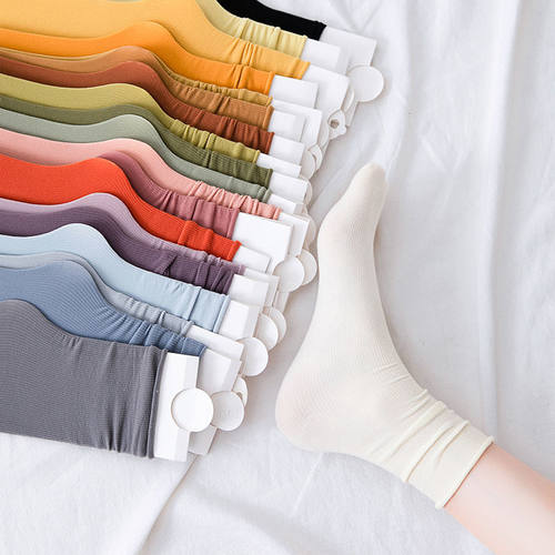 冰冰袜子女夏款堆堆袜女