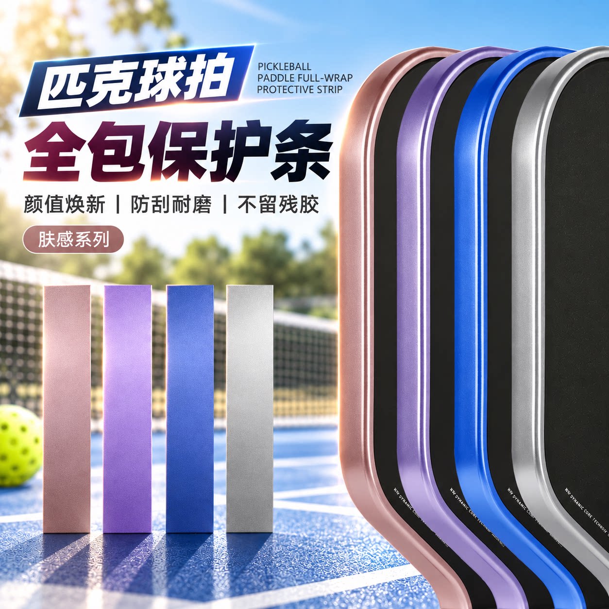 匹克球拍全包保护条肤感保护贴