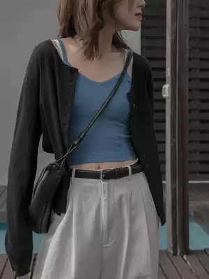 Hello Canon short vest sling female outer wear 2021 spring dress new slim sexy inner set small sleeveless vest