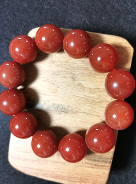 luckypeony牡丹缘血红玛瑙手串