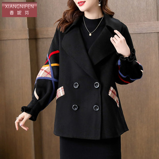 香妮芬双面呢羊毛羊绒大衣女2026新款冬季高端奢华精致短款外套女