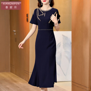 夏季 妈妈敬酒连衣裙 礼服平时可穿2026新款 香妮芬高端喜婆婆宴会装