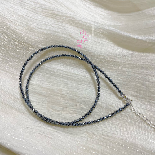 真品天然太赫兹锁骨链尖晶石项链女款甜美文艺简约时尚小清新潮人