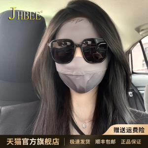 防晒面罩女夏季薄款全脸专业防紫外线冰丝透气口罩骑行遮阳脸基尼