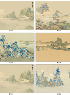 乔其纱玄关古画可定制装饰屏风画