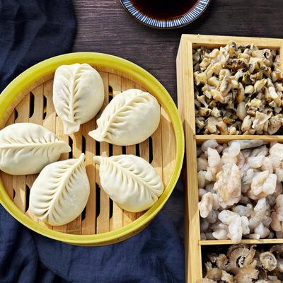 八仙包子&饺子.素馅-鲍鱼虾仁海鲜小包+海参虾仁海鲜水饺 无猪肉