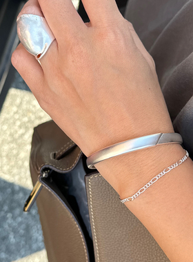 日系极简开口手镯简约