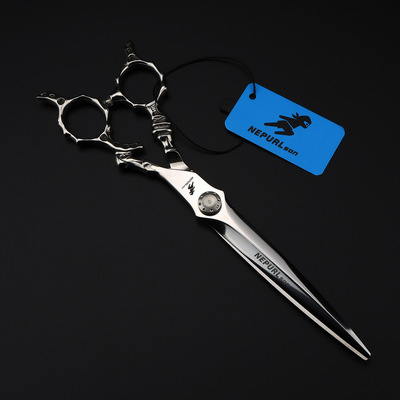 XGLL-75双面剑背 7.5寸440C 尾柄 专业宠物剪刀美容剪