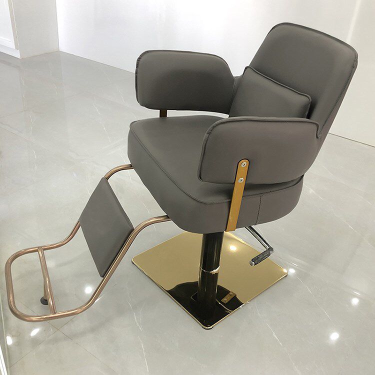 网红美发椅子理发店椅子发廊专用升降可放倒不锈钢高端剪发椅子