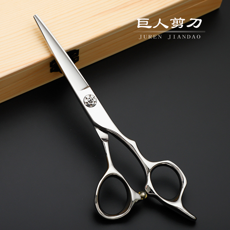 5.5寸手型SG2粉末钢材美发剪刀结构剪平剪理发剪刀