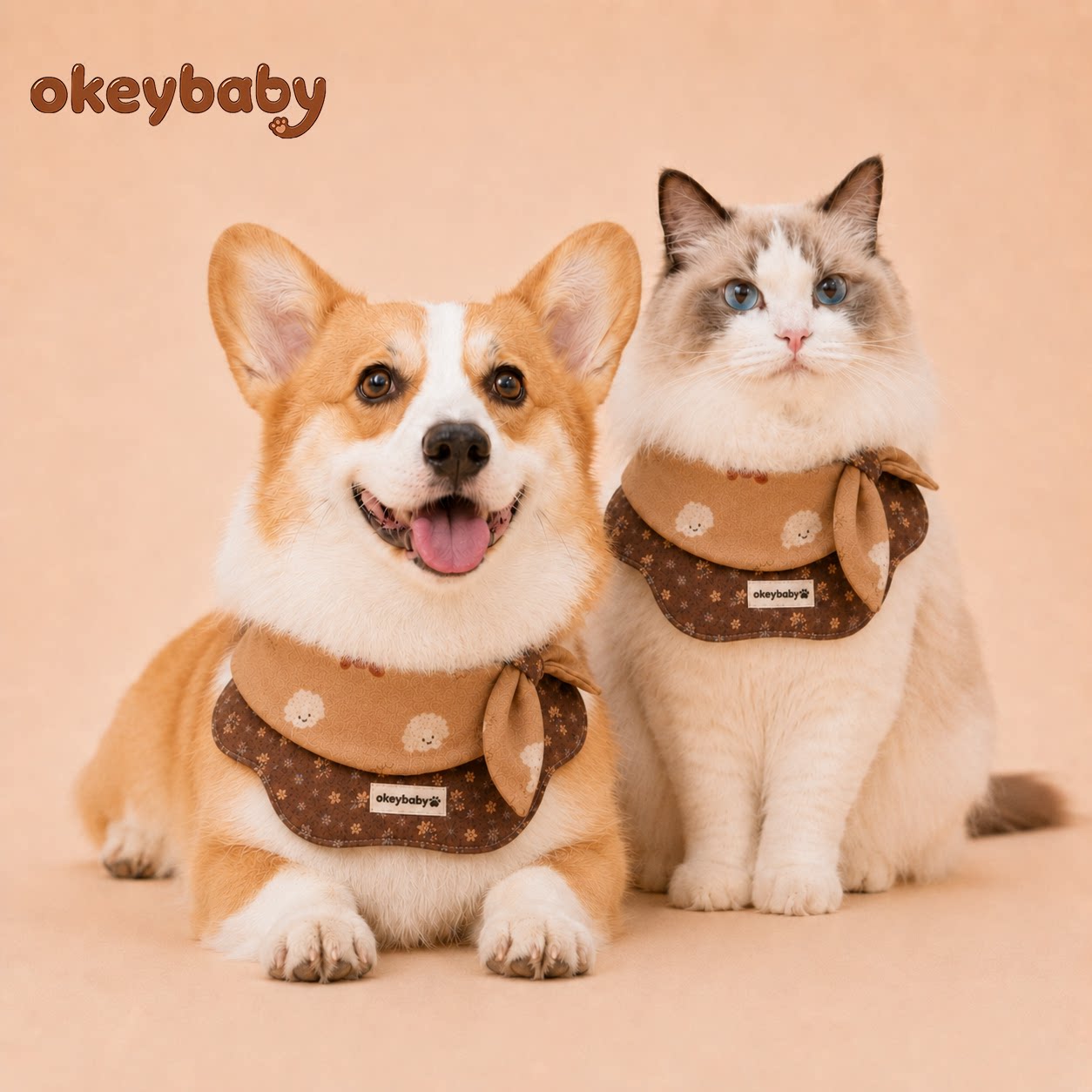 okeybaby原创宠物口水巾围脖围兜图片