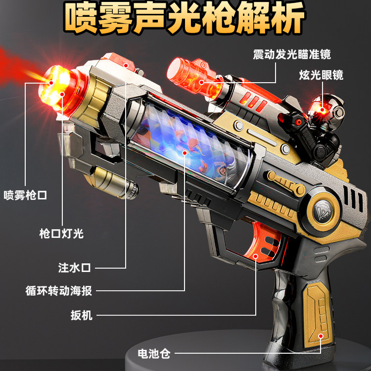 2025新款儿童玩具枪电动声光枪喷雾3岁2充电1男孩女孩宝宝冲锋枪,玩具/童车/益智/积木/模型,电动玩具枪,淘宝优惠券,粉丝福利购,淘宝优惠卷