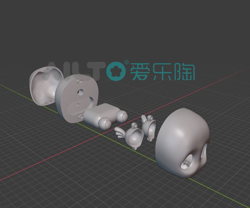爱乐陶三分大头开颅模具多种风格