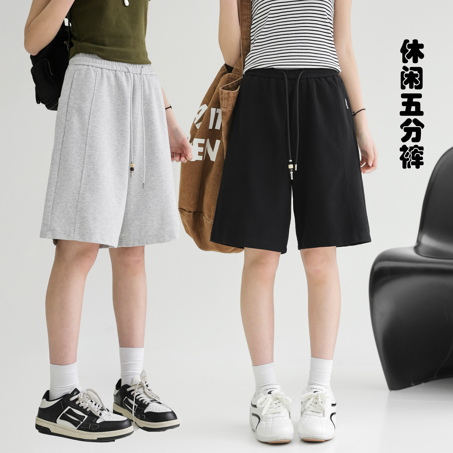 女童夏季短裤骄骄虎2026新款初中生高中生学生运动透气五分裤9162