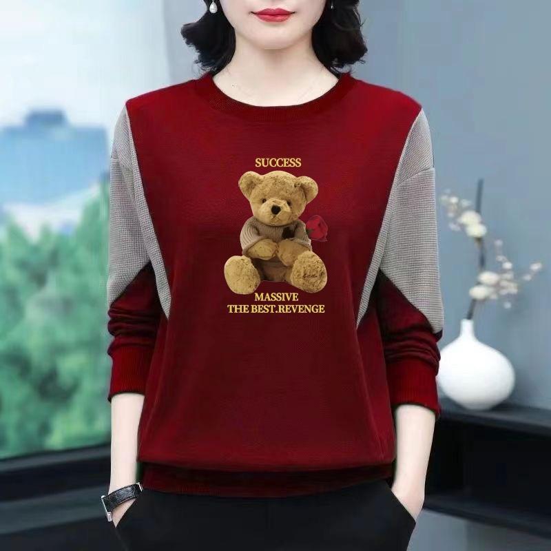 清仓外贸捡漏专柜大牌妈妈装中老年女士加绒加厚卫衣女装长袖上衣