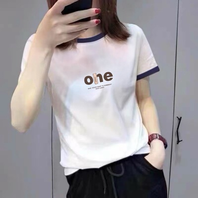 清仓捡漏妈妈装折扣短袖t恤女2026春季新款印花宽松百搭显瘦上衣