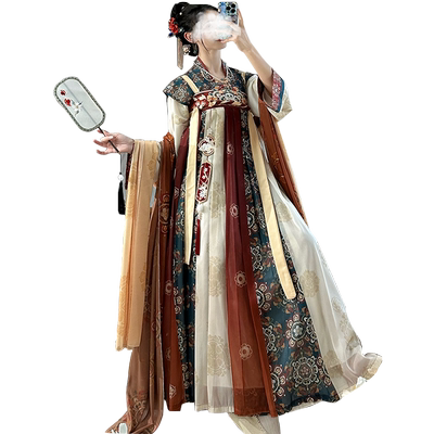 唐制半臂上襦齐胸襦裙