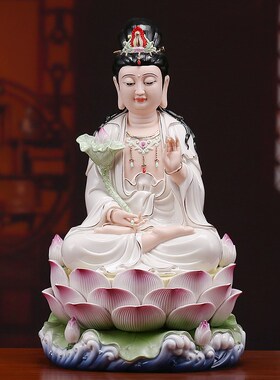 优选 坐莲水浪大势至菩萨佛像本H命佛生肖马家用供奉大势至菩