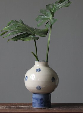 精选国潮c风新中式宋代美学陶瓷花瓶高级感水培花器客厅茶室装饰