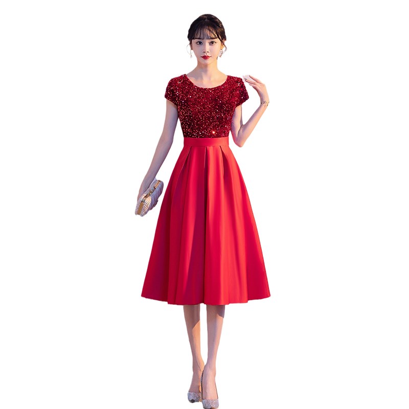 新选大合唱演出服女长裙新款舞台表演服装成N人主持人指挥比赛朗