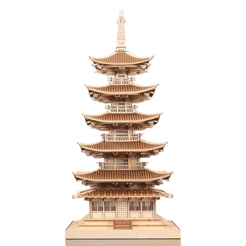 精选新中式手工家k居酒店别墅玄关雕塑台古建筑木制宝塔装软装饰,家居饰品,桌面摆件,淘宝优惠券,粉丝福利购,淘宝优惠卷