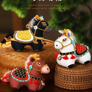 精选马年手工刺绣DIY材料包马生肖F摆件平安符香囊挂件情侣礼物送