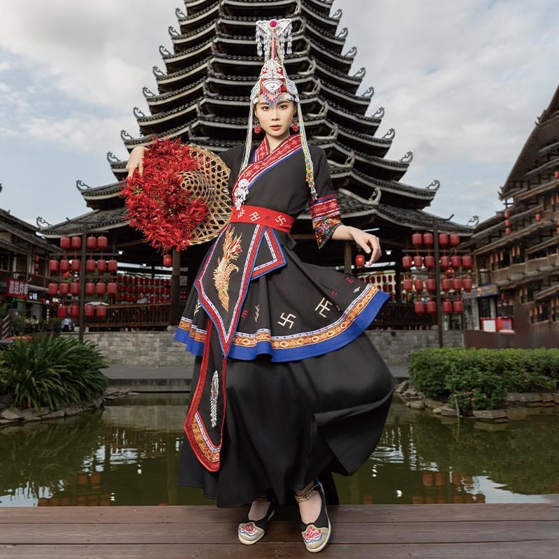 新选新畲族服装女少m数民族服饰成人高端传统盛装刺绣凤冠舞蹈演