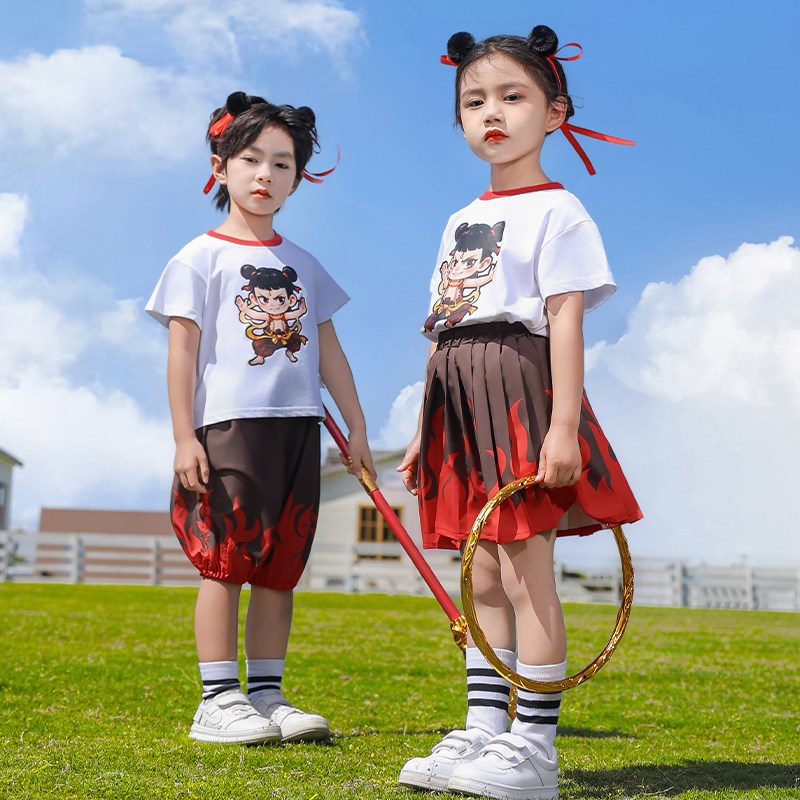 新选六一儿童演出服男女童2哪吒cos衣I服幼儿园小班学生舞蹈表演