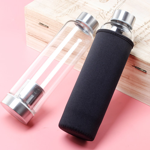 随手创意风耐热学生过滤玻璃水杯