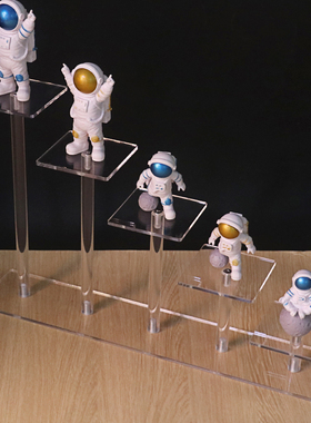 亚克力阶梯形小展台手办展示架摆放香水首饰公仔展示台