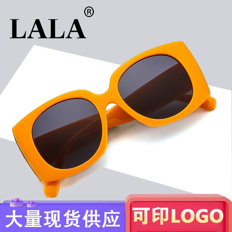 新款时尚大框太阳镜复古街拍女士方框眼镜欧美跨境墨镜