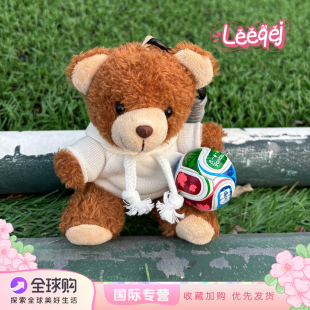 日本LEEQEJ世界足球小熊毛绒包挂件排球运动挂饰书包公仔男生礼物