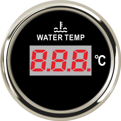 汽车货车水温表数字显示圆形拖拉机工程车改装车用水箱温度感应表