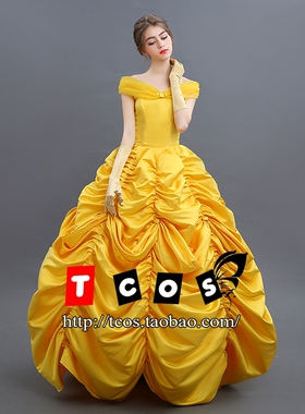 TCOS 迪士尼公主cos服 美女与野兽贝儿公主裙cosplay服装成人礼服
