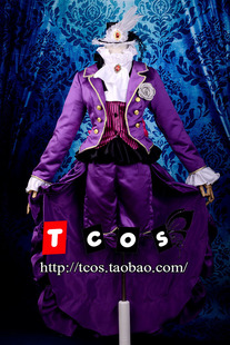 TCOS 黑执事cos服 阿洛伊斯 托兰西cos服 紫色礼服cosplay