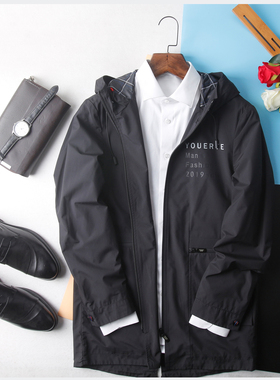 HL35181 D系列男款风衣外套时尚绅士商务休闲青年拉链春季薄款