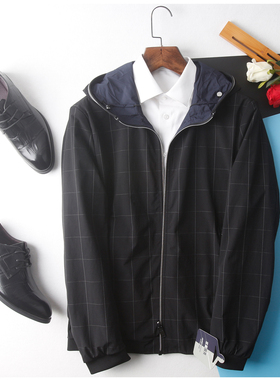 HL35199海系列男士青年连帽两面穿双面夹克外套便服恰克春秋款