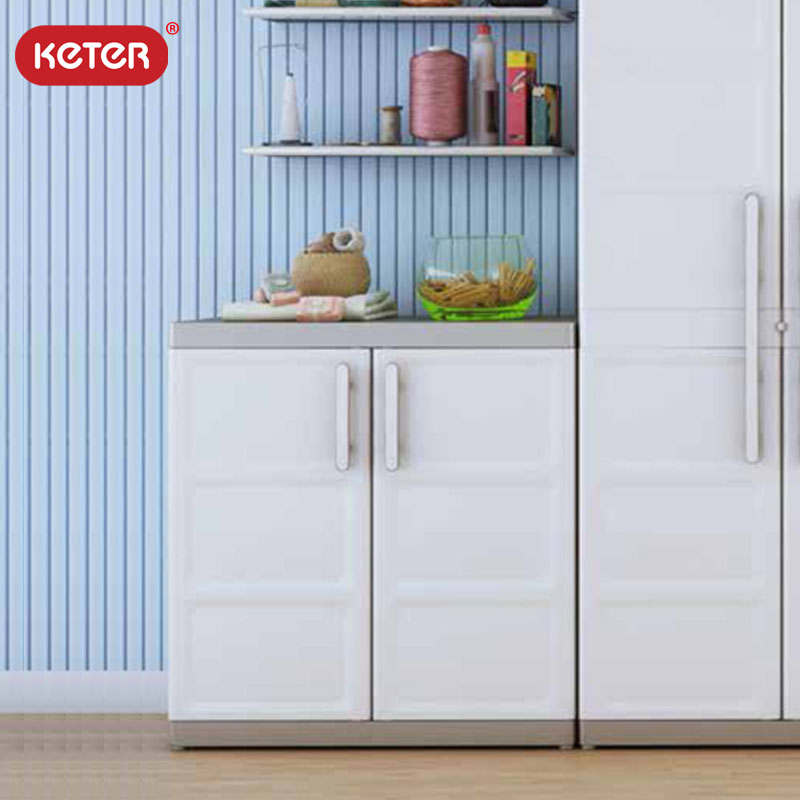 keter塑料阳台厨房收纳柜