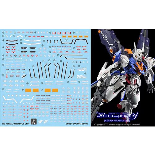 炎HG风灵高达荧光水贴