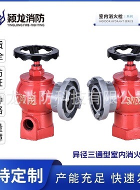 颖龙厂家直销SN65-Y异径三通室内栓 SNW65-Y减压稳压型卷盘消火栓