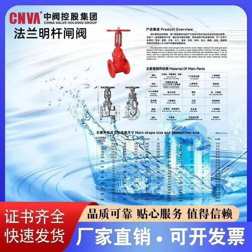 中阀品牌法兰明杆闸阀厂家直销