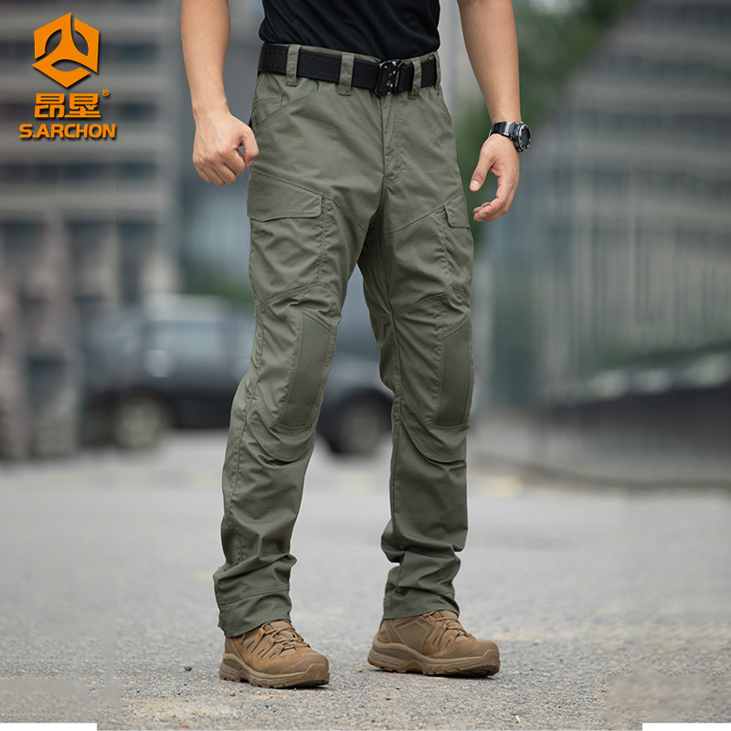 春夏L7工装战术裤男宽松弹力防刮耐磨护膝多口袋户外徒步登山长裤
