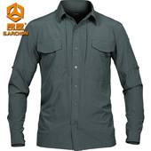 户外徒步军风打底衬衣 速干弹力衬衣作训耐磨工装 春夏战术衬衫 男士