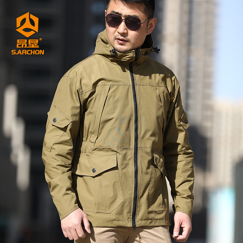 户外冲锋衣男捍卫者战术防风