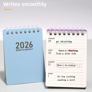 日历本2026迷你A7随身携带记事本日程口袋本周计划小巧精致本子