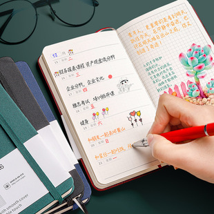 周计划本绑带A6小日历计划本月计划自律简约随身手账记事本手帐本