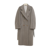 25牦牛绒重工双层加厚保暖内衬双排扣801女士长款 现货 大衣